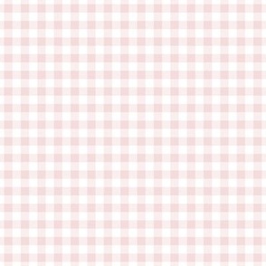 Small Gingham Pattern - Rosewater and White
