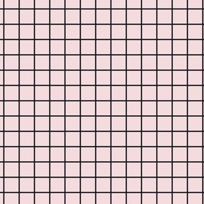 Grid Pattern - Rosewater and Midnight Black