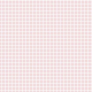 Small Grid Pattern - Rosewater and White