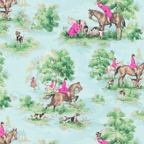 Pink and Blue Equestrian Girls TallyHo