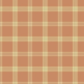 twill plaid_mauve_beige