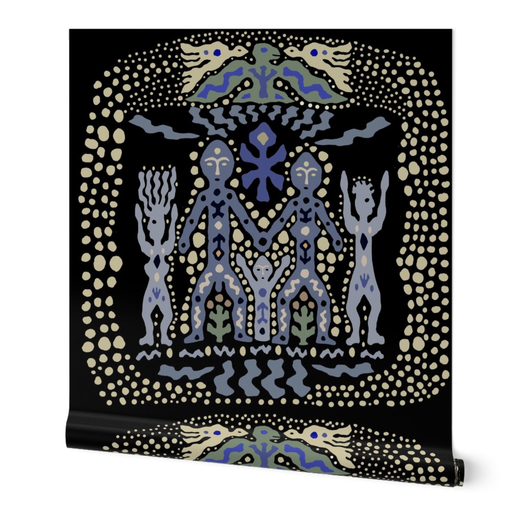 Viking Shaman Family - 24x24 - Design 11876892