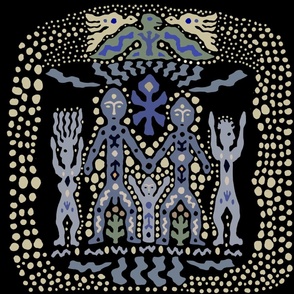 Viking Shaman Family - 24x24 - Design 11876892