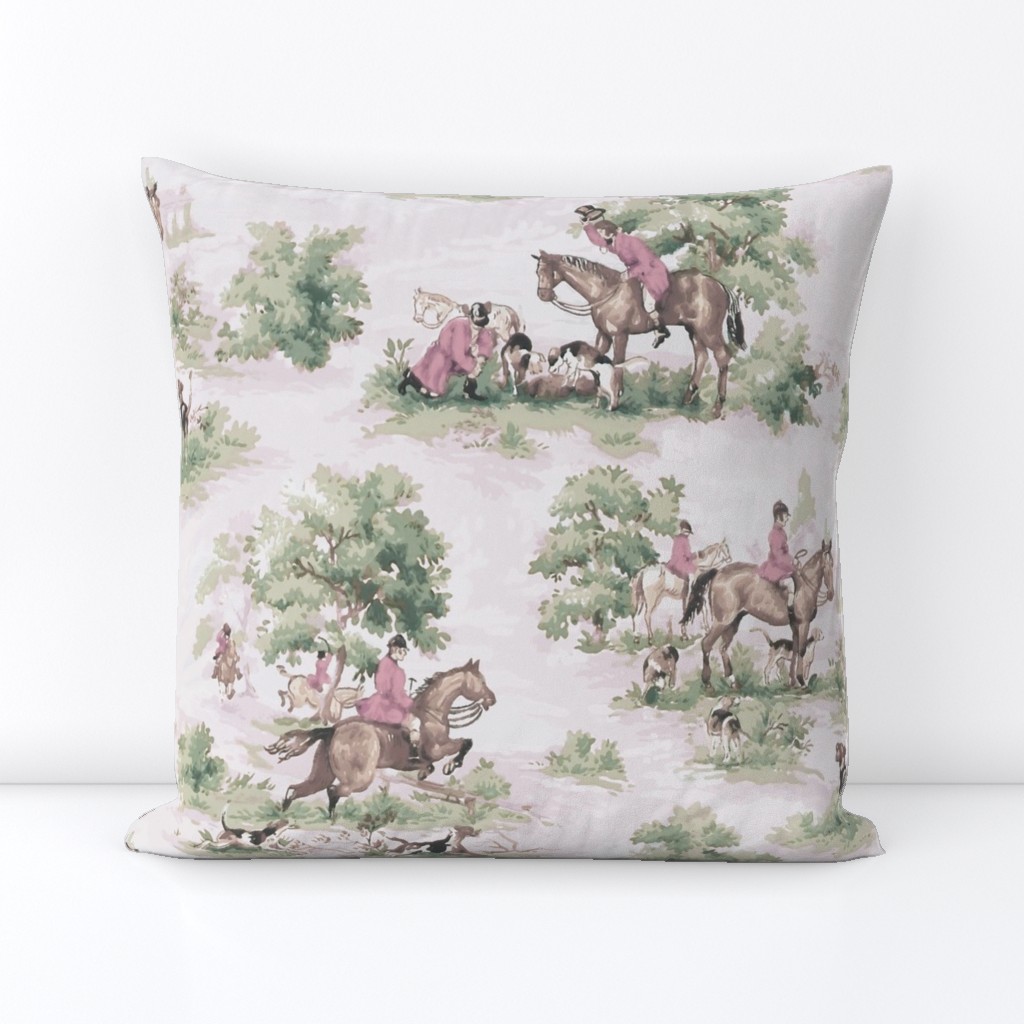 Muted Tally Ho Fox Hunt Toile