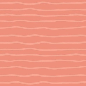 Playmat Coordinate Hand-drawn Uneven Lines Coral Red