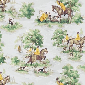 Fox Hunt Fabric, Wallpaper and Home Decor