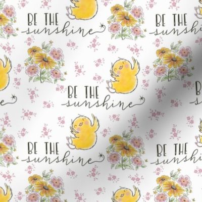 Be The Sunshine Happy Quote small scale On White