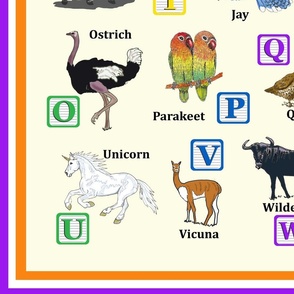 Animal alphabet play mat yellow
