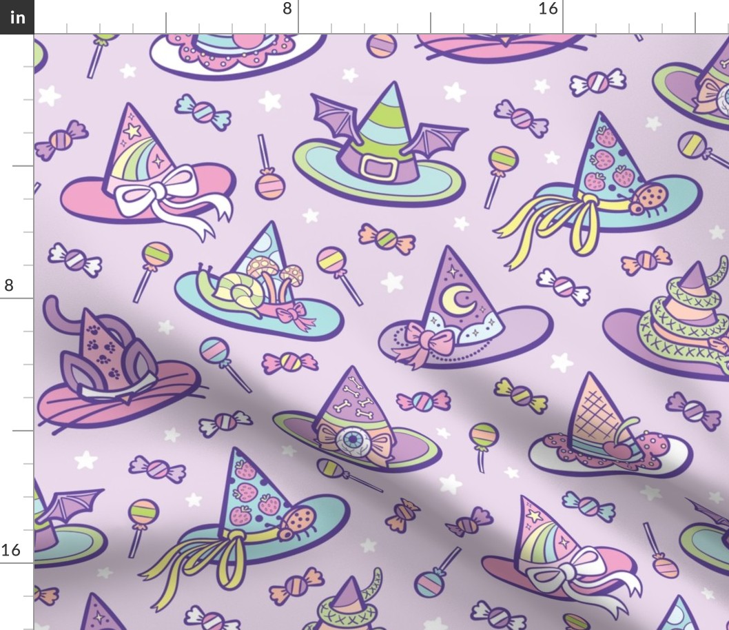 Pastel Witchy Hats in Lavender