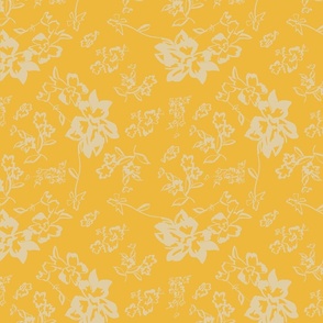 Yellow and cream floral