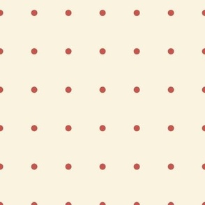  Red dots on cream white