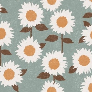 Sunflowers - Dusty Mint