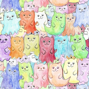 Boo Ghost Kittens Pastel Halloween Challenge