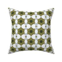 Green Paw Paw Interlocking Geometric