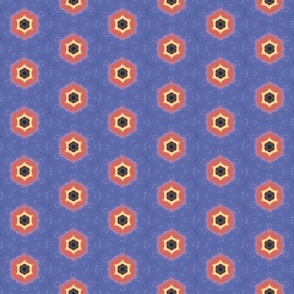 Orange Embers on purple mandalas
