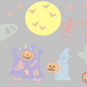 Pastel Halloween at Night