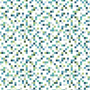 pixels - blue and green