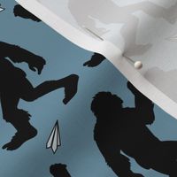 Bigfoot Paper Airplane Blue Small