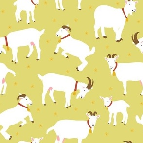 Happy Goats on Golden Wheat