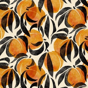 Peaches - large - marigold & black