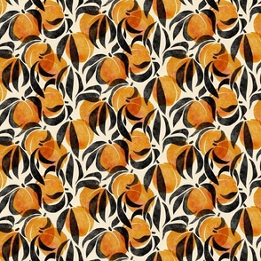 Peaches - medium - marigold & black