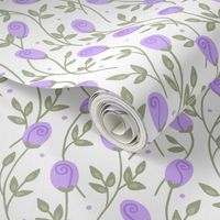 Rosebud Pattern- Purple