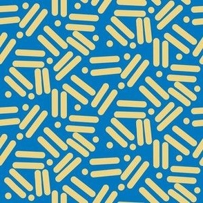 envelope lines and dots Blue yellow Large