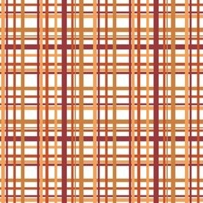 TINY fall plaid - farmhouse plaid fabric - autumn fall plaid