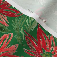 Poinsettia watercolor Christmas flower