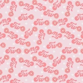 two donut birthday fabric - second birthday fabric, two fabric - pink donuts
