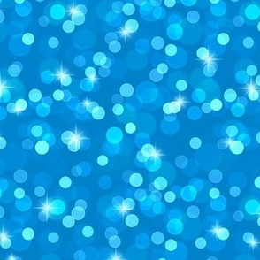 Sparkly Bokeh Pattern - True Blue Color
