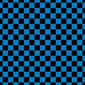 Checker Pattern - True Blue and Black
