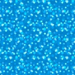 Small Sparkly Bokeh Pattern - True Blue Color