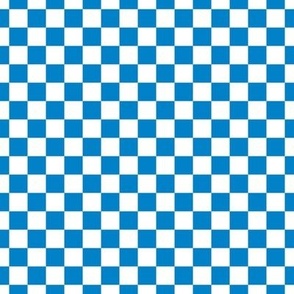 Checker Pattern - True Blue and White