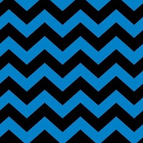Chevron Pattern - True Blue and Black