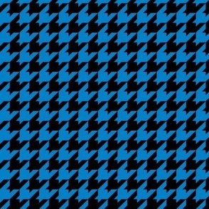 Houndstooth Pattern - True Blue and Black