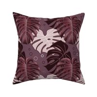 Monstera Pattern - Burgundy