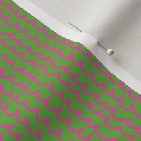 squiggles Vertical Green pink medium