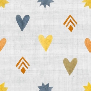 Bigger Scale Hearts Stars and Arrows Coordinate for Woodland Wonderland Animals