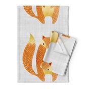 18x18 Orange Fox Pillow Sham or Stuffie Front Fat Quarter Size Makes 18" Square Cushion or a Stuffed Animal Front Coordinate for Woodland Wonderland Animals