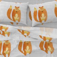 18x18 Orange Fox Pillow Sham or Stuffie Front Fat Quarter Size Makes 18" Square Cushion or a Stuffed Animal Front Coordinate for Woodland Wonderland Animals