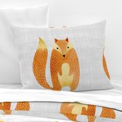 18x18 Orange Fox Pillow Sham or Stuffie Front Fat Quarter Size Makes 18" Square Cushion or a Stuffed Animal Front Coordinate for Woodland Wonderland Animals