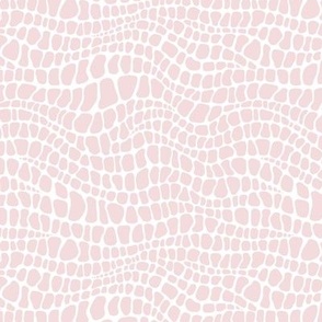 Alligator Pattern - Rosewater and White