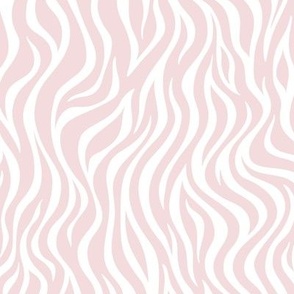 Zebra Stripe Pattern - Rosewater and White