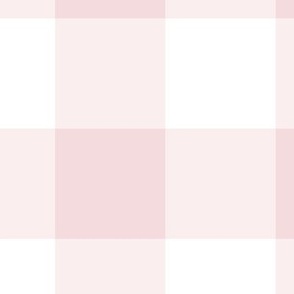 Extra Jumbo Gingham Pattern - Rosewater and White
