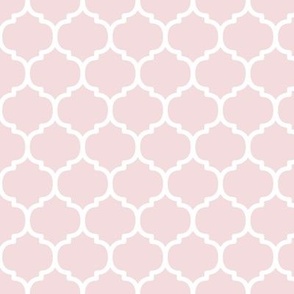 Moroccan Tile Pattern - Rosewater and White