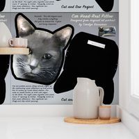 Grey Cat Cut & Sew Head Rest