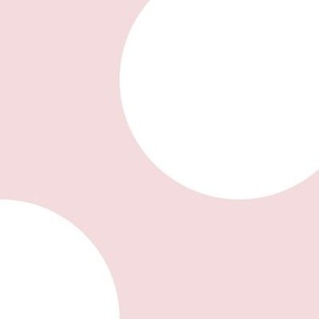 Jumbo Polka Dot Pattern - Rosewater and White