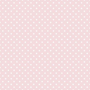 Tiny Polka Dot Pattern - Rosewater and White