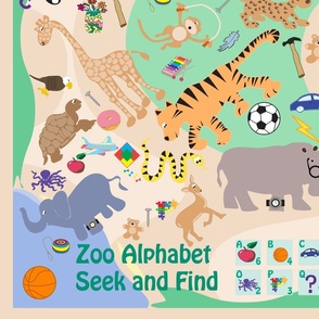 Zoo Alphabet Seek and Find Playmat